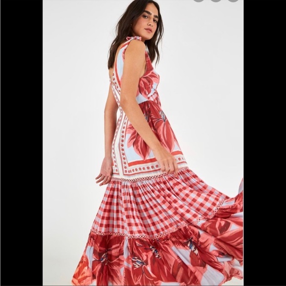 Farm rio Azalea mix midi cutout dress - Picture 2 of 9